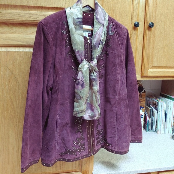 Linea by Louis Dell'Olio Jackets & Blazers - 100% Suede and Leather Jacket